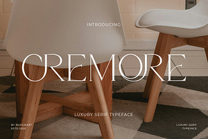 Cremore - Luxury Serif Typeface, a Serif Font by Muflieart