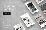 Interior social media template, a Social Media Template by Digital Breath templates (Thumbnail 1 of 6)