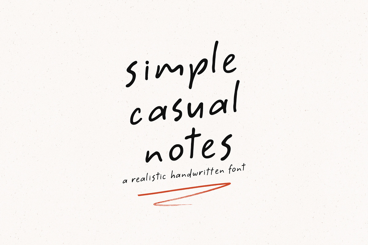 Simple Casual Notes Handwritten Font, a Handwritten Font by Kaya Fonts (Photo 1 of 24)