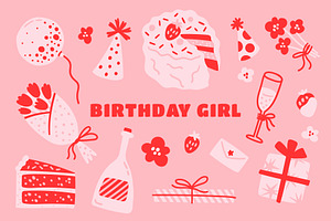 Birthday girl, an Object Illustration by katieromanoff_art