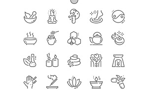 Alternative Medicine Line Icons