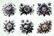 Halloween Gothic Flower Sublimation, an Illustration by Creative Art (Thumbnail 4 of 4)