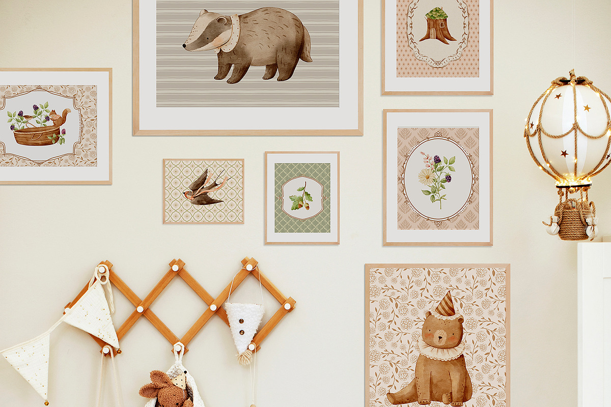 Charming meadow - woodland clipart, a Decorative Illustration by polikarpovaart (Photo 26 of 30)