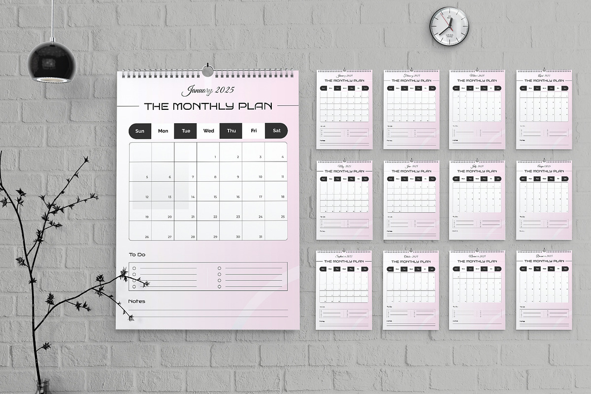 Monthly Planner Layout, a Stationery Template by MightyDesign (Photo 1 of 7)