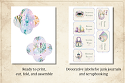 Magical Moon Junk Journal Mini Kit, a Decorative Illustration by Print Haven Mochi Vintage (Thumbnail 5 of 9)
