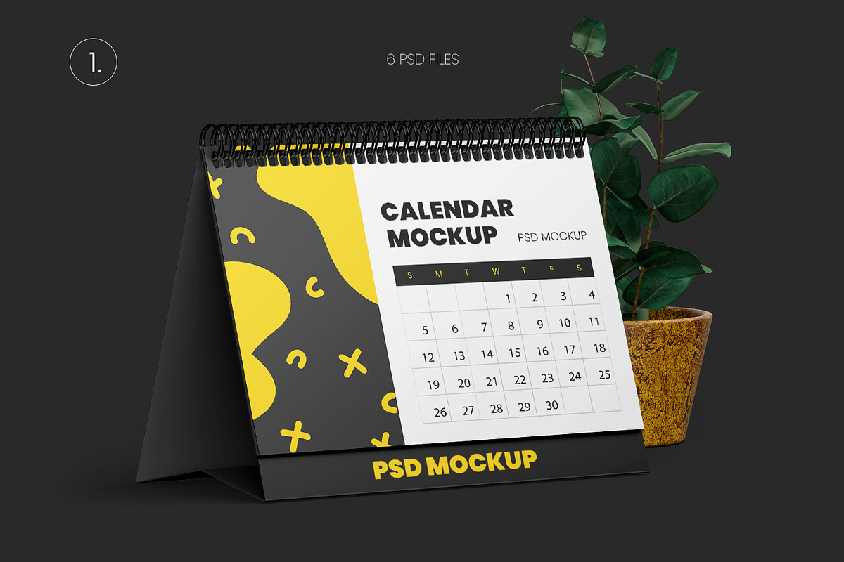 6 Desk Calendar Mockups, a Print Template by Graphic Bird (Photo 3 of 10)