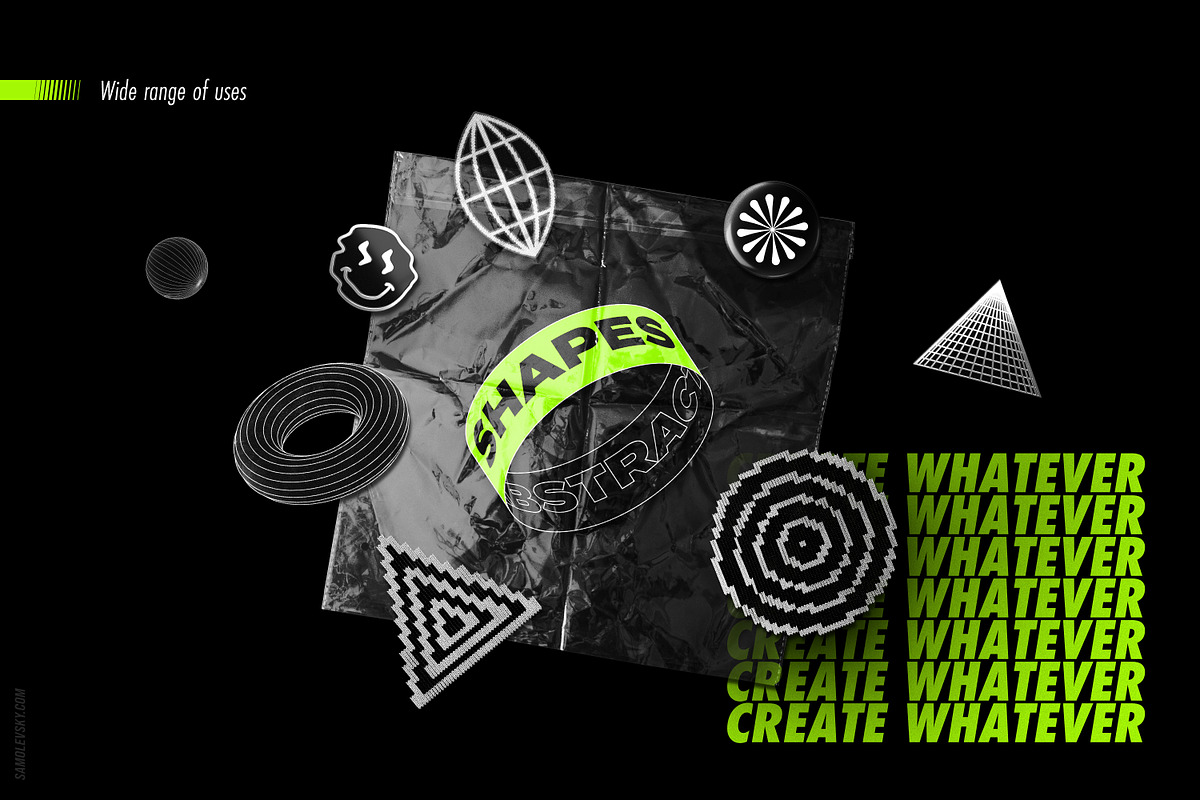 Abstract Shapes: 100 Design Elements, an Object Graphic by Samolevsky (Photo 3 of 21)