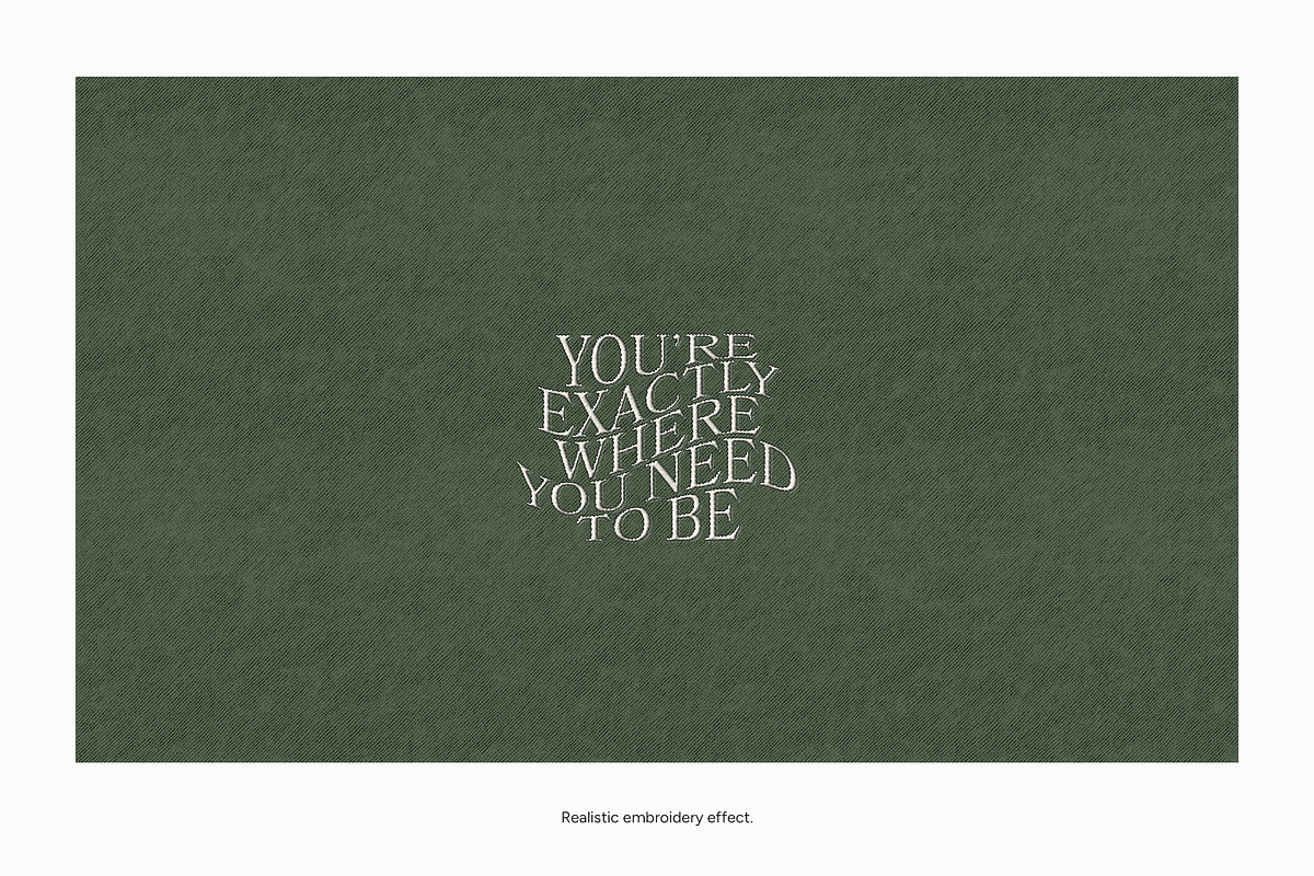 Realistic Embroidery Mockup Creator, an Apparel Mockup by Wildfield Studio (Photo 4 of 7)