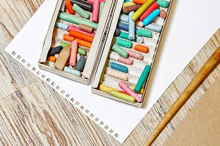 Kit pastel pencils in the box., an Arts & Entertainment Photo by Elena Vagengeim