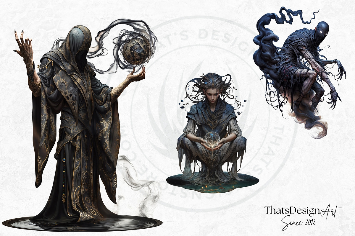Mystic Dreamweaver Clipart Set, a Person Illustration by ThatsDesign Art (Photo 9 of 9)
