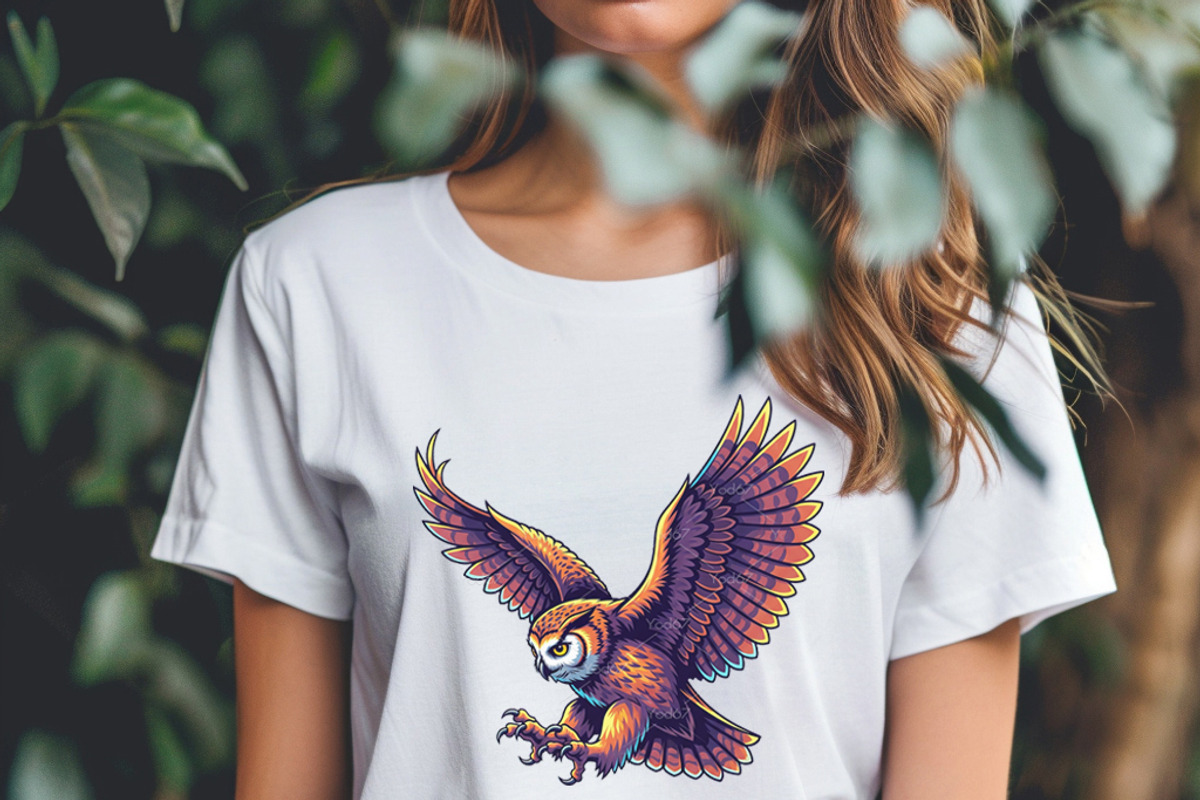 Barn owl spreads its wings to fly, an Animal Illustration by yod67 (Photo 2 of 10)