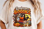 Halloween Reading Cat Book Lover PNG, an Object Graphic by Zahyl Studio (Thumbnail 2 of 7)