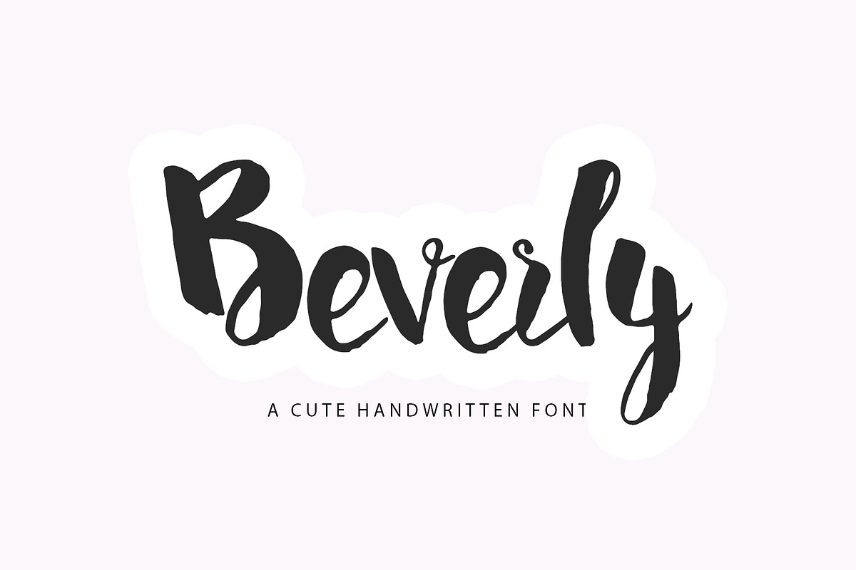 Beverly handwritten font