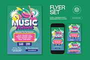 Green Music Festival Flyer Set, a Flyer Template by graphicook (Thumbnail 1 of 3)