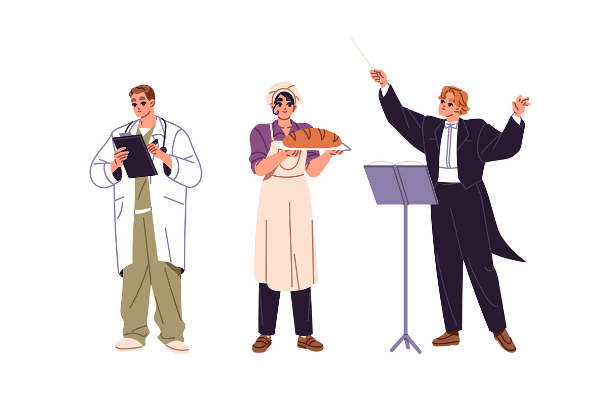 People of different professions set, a Work Illustration by PaperTrident (Photo 20 of 22)