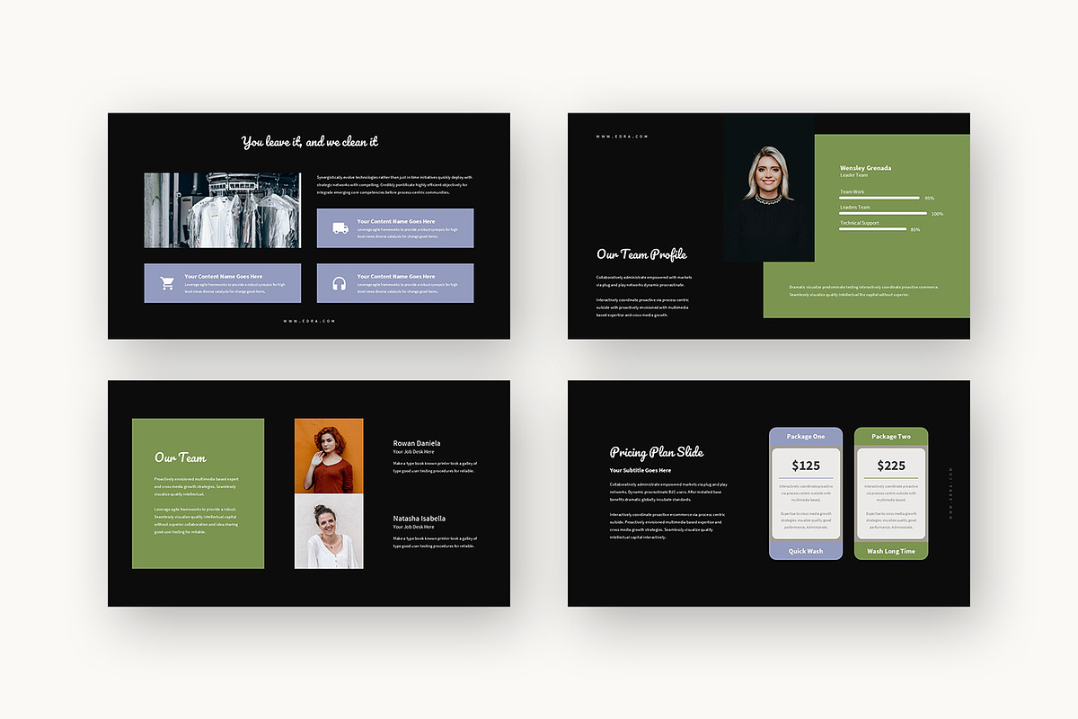Edra : Laundry Business Powerpoint, a Presentation Template by Punkl Camp (Photo 12 of 16)