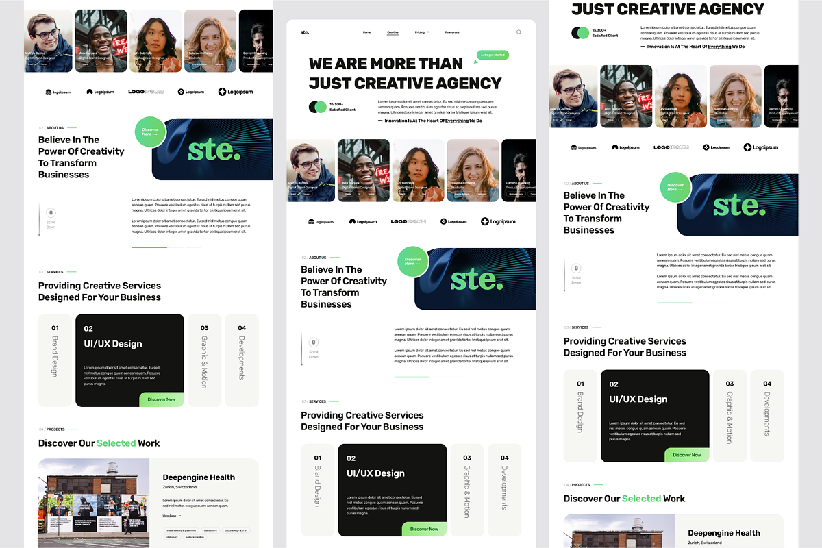 Stellar Creative Agency Landing Page, a Landing Page Template by SquidPixey (Photo 5 of 5)