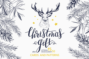 Christmas gift. Lettering & drawings