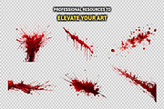PNG Cutout Blood Splatters Effects, an Object Graphic by Mikel Blazgad (Thumbnail 4 of 10)