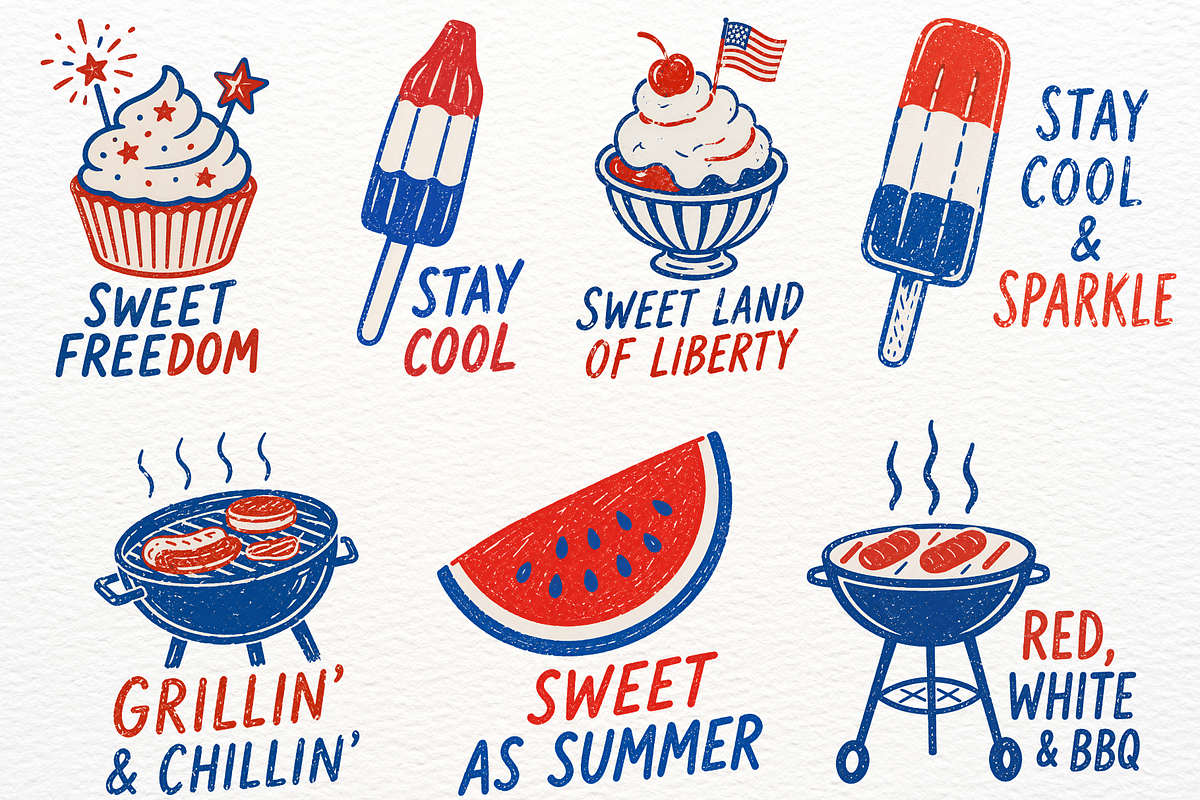 4th July Independence Day Clipart, a Seasonal Illustration by SugarCloudStudioArt (Photo 4 of 7)