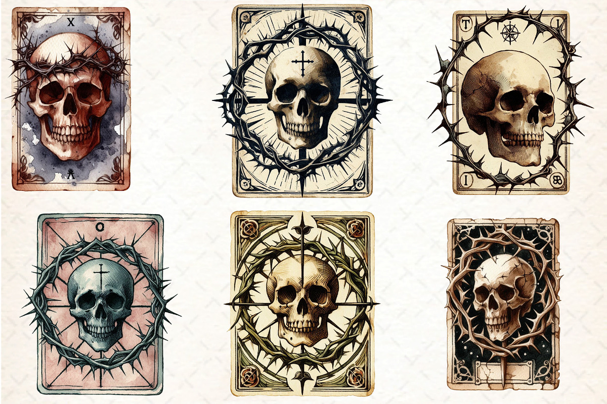 Halloween Vintage Tarot Card, an Illustration by DreamCafeArt (Photo 3 of 5)