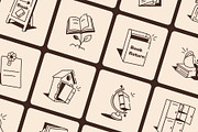 Library Drawing Illustration Set, an Outline Icon by Vectors Market (Thumbnail 6 of 8)