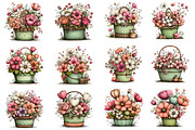 Whimsical Spring Flowes Busket Clipa, an Illustration by Dream Creation (Thumbnail 4 of 5)