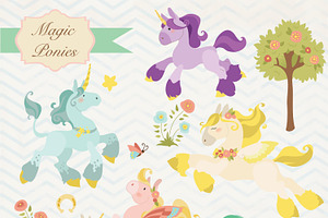 Magic Ponies Clipart