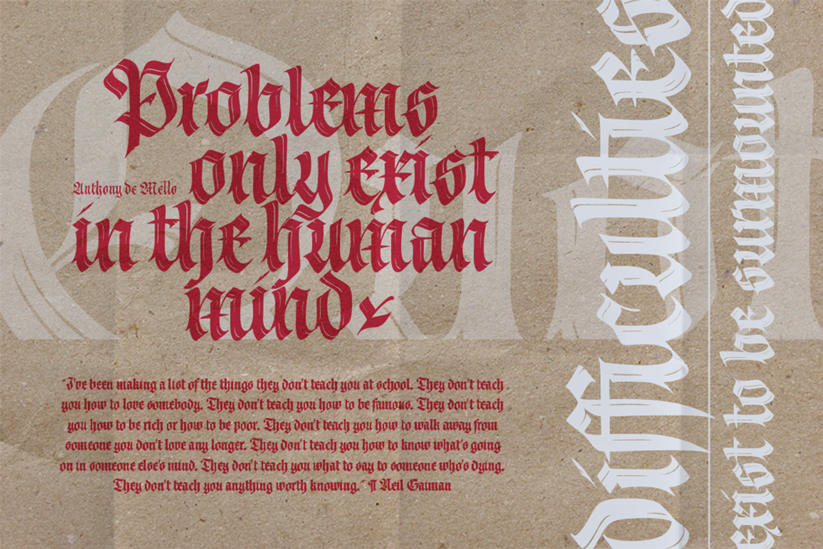 Cal Fraktur Brush, a Blackletter Font by Posterizer KG (Photo 5 of 9)