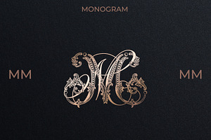 MM Wedding Monogram Logo