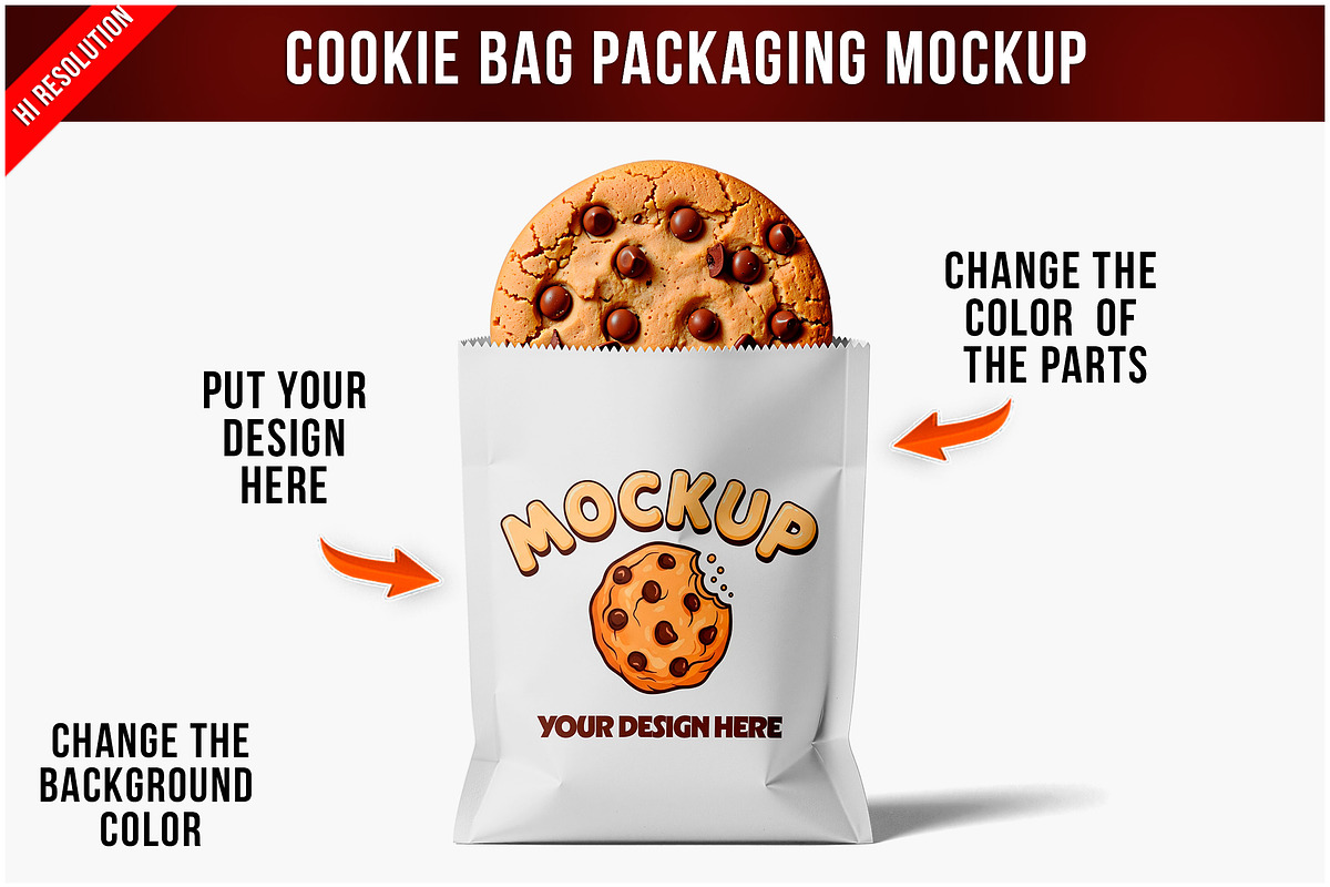 Cookie Bag Packaging PSD, a Product Mockup by Bruno's Shop (Photo 1 of 3)