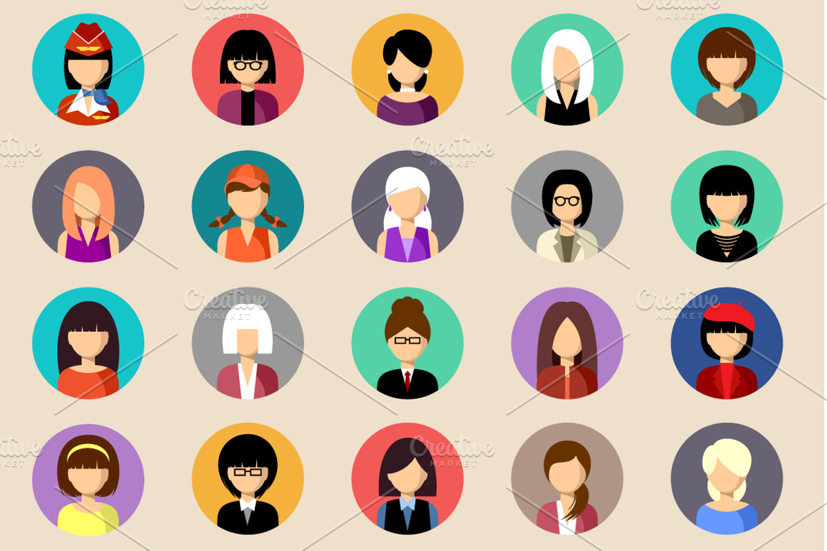 200 Flat icons with people, an Icon by Gurza SHOP (Photo 3 of 5)