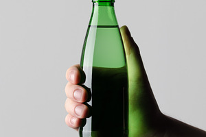 Water bottle mockup JPEG, a Food & Drink Photo by Shablon