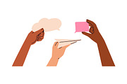 Hands with heart, star, emoji symbol, a Person Illustration by Good Studio (Thumbnail 9 of 25)