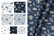 CosmoSaur- Dino Space pattern prints, a Pattern Graphic by Brzozowska (Thumbnail 6 of 7)