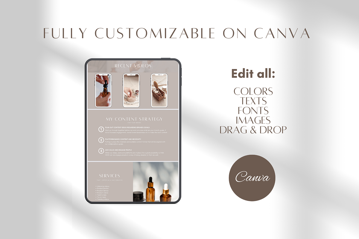 UGC portfolio Canva Template, a Social Media Template by SociallyyCreative (Photo 5 of 10)