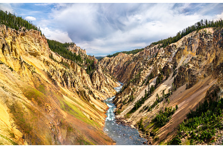 Grand Canyon of the Yellowstone in, a Nature Photo by Leonid Andronov