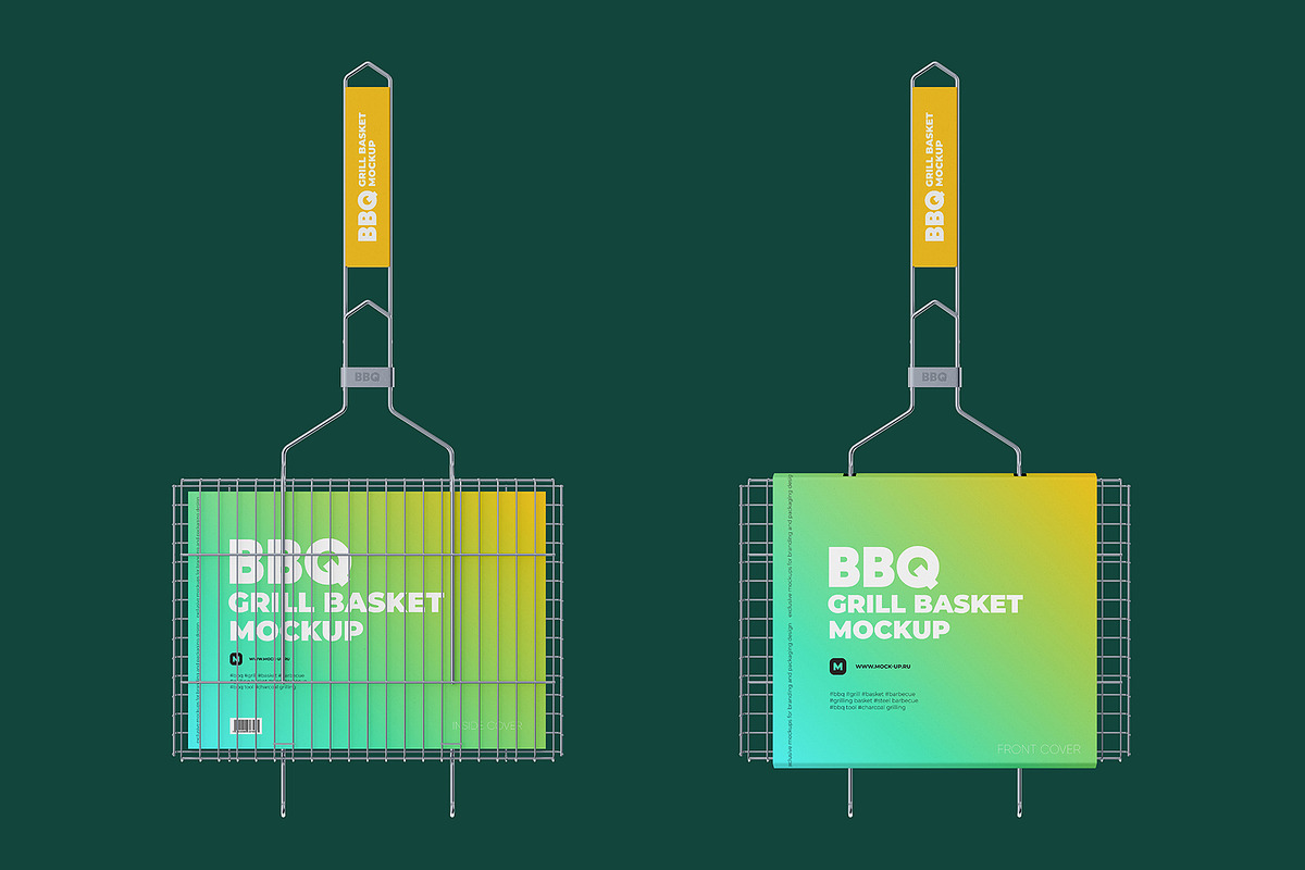 Portable Grilling Basket Mockup, a Packaging Mockup by easymock (Photo 6 of 9)