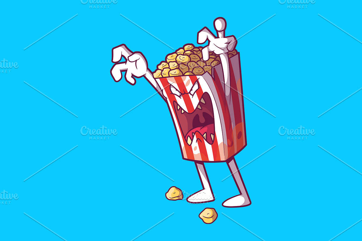 Monster Popcorn!, a Food Illustration by pedrors