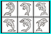 Stained Glass Dolphin Coloring Pages, an Animal Illustration by protabsorkar11 (Thumbnail 5 of 6)
