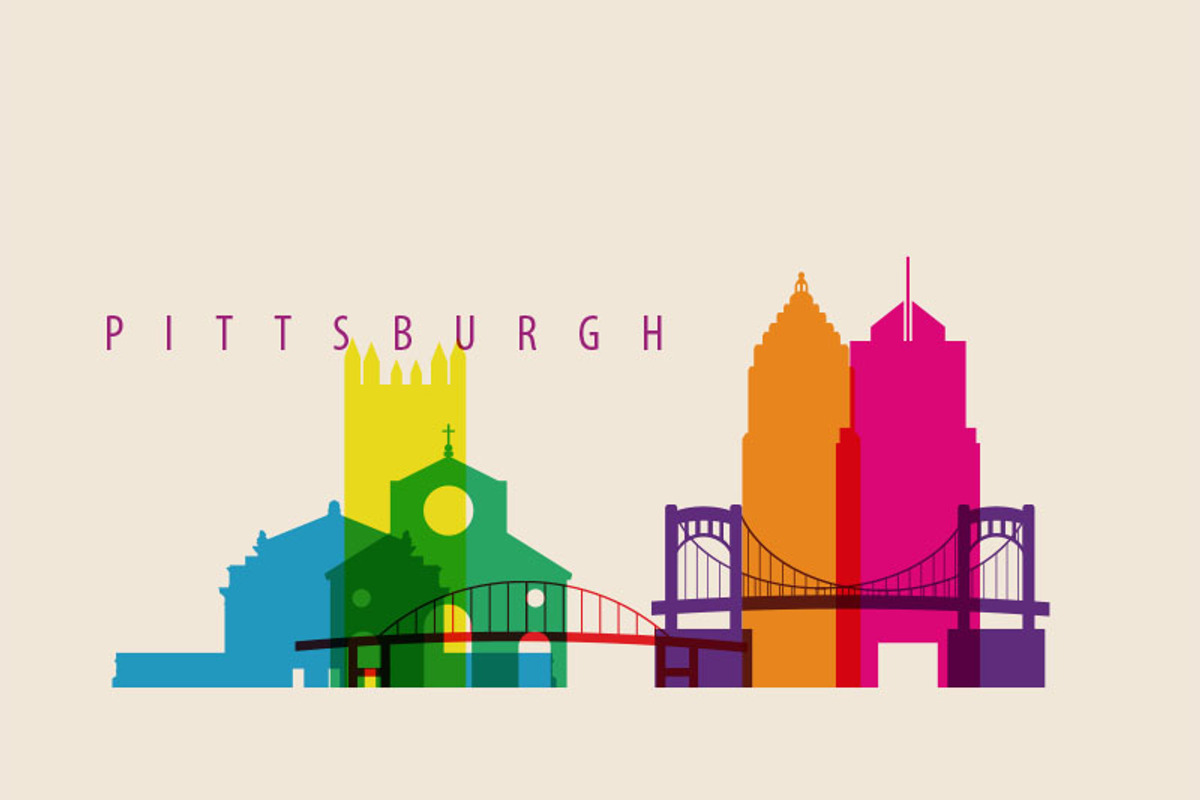 Pittsburgh City Skyline Illustration, an Illustration by IB