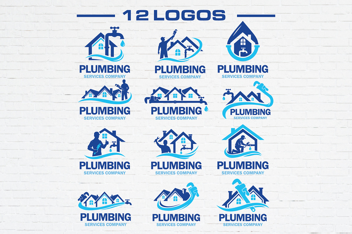 Plumbing Business Logo Bundle, a Branding & Logo Template by Guavanaboy (Photo 1 of 3)
