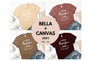 Bella Canvas 3001 Mockup Bundle V26