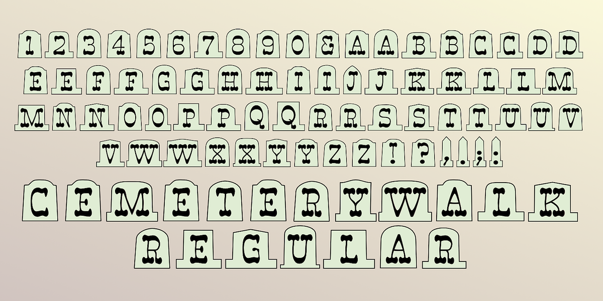 CemeteryWalk, a Symbol Font by Ingrimayne Type (Photo 4 of 10)