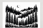 Majestic Pine Trees SVG, a Finance Illustration by Amazin_art (Thumbnail 14 of 32)