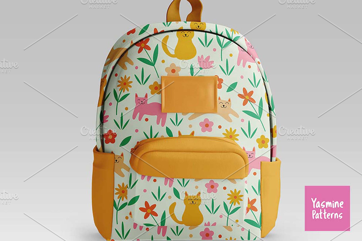 Floral Cats Patterns Collection, a Pattern Graphic by Yasmine Patterns (Photo 5 of 8)