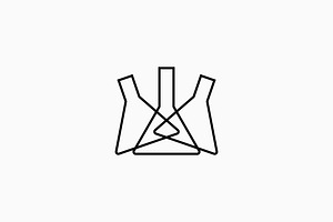three lab flask glassware logo, a Branding & Logo Template by VASTARD STUDIO