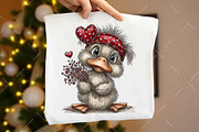 Whimsical Valentine Duck Clipart, an Illustration by OK Design (Thumbnail 4 of 6)