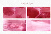 Carmin Red Watercolor Design Kit, a Texture Illustration by CpandoShop (Thumbnail 4 of 5)