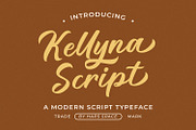 Kellyna Modern Script, a Font by Haps Space (Thumbnail 1 of 8)